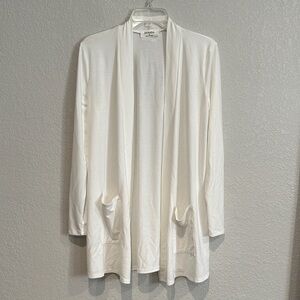 Zenana Cream Open Front Cardigan
